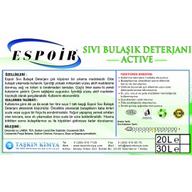 Sıvı Bulaşık Deterjanı - Active 30Kg